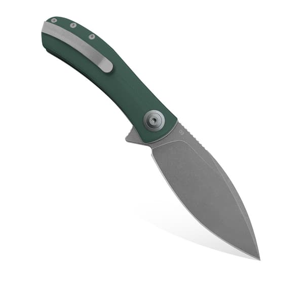 Trollsky Knives Mandu XL Liner Lock Dark Bead Blast D2 Grön G10 Fällkniv