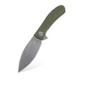 Miniatyrbild 5 av 8: Trollsky Knives Mandu XL Liner Lock Dark Bead Blast D2 OD Grön G10 Fällkniv
