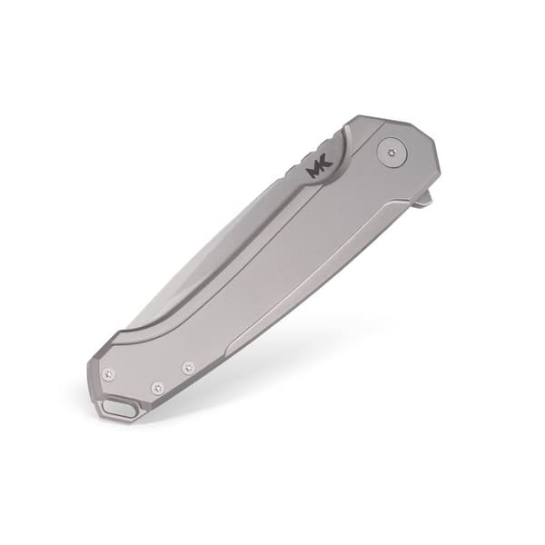 MK Knives & Tools Ingeni Grå Foldekniv | Stonewashed CPM-S90V Grå Titanium Flipper Stellås