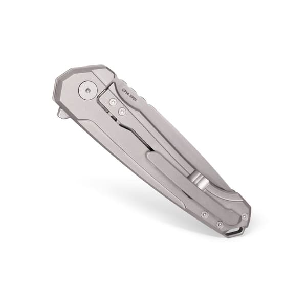 MK Knives & Tools Ingeni Grå Foldekniv | Stonewashed CPM-S90V Grå Titanium Flipper Stellås