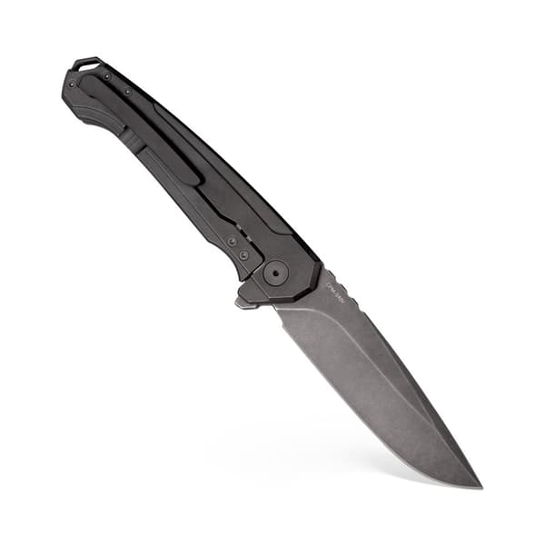 MK Knives & Tools Ingeni Full Black Foldekniv | PVD Stonewashed CPM-S90V PVD Stonewashed Titanium Flipper Stellås