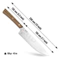 Miniatyrbild 3 av 8: BPS Knives Rosemary Kökskniv 5Cr14MoV Rostfritt Stål Valnötsträ Brunt Läderslida