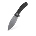Miniatyrbild 3 av 8: Trollsky Knives Mandu XL Liner Lock Fällkniv Grå Stentvättad D2 Svart G10