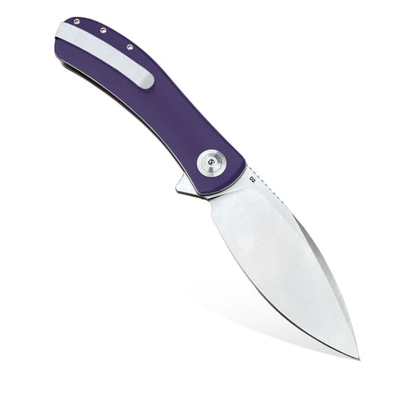 Trollsky Knives Mandu XL Liner Lock Satin D2 Lila G10 Fällkniv