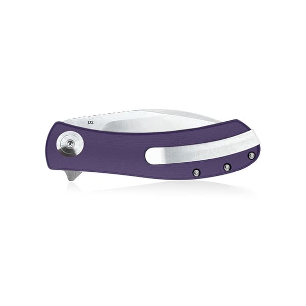Trollsky Knives Mandu XL Liner Lock Satin D2 Lila G10 Fällkniv