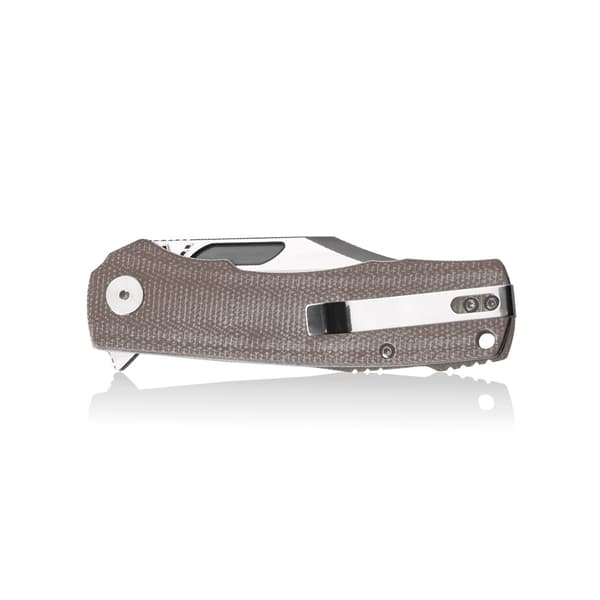Petrified Fish Victor PF-P03 KMS Satin K110 Khaki Micarta Foldekniv