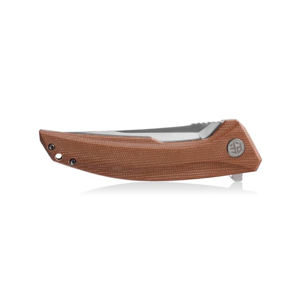 Petrified Fish Deepsea PF-P05 BRMS Satin K110 Khaki Micarta Foldekniv