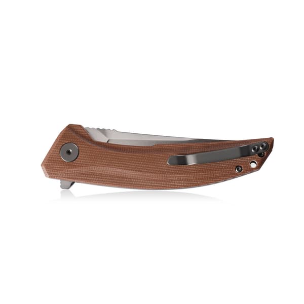 Petrified Fish Deepsea PF-P05 BRMS Satin K110 Khaki Micarta Foldekniv