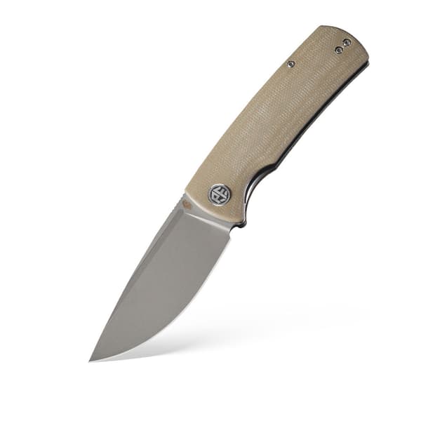 Petrified Fish Beluga PF-P01 Foldekniv KAMWW Sandblæst K110 Khaki Micarta