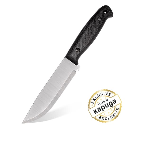 BPS Knives Adventurer Noar -retkiveitsi tulensytyttimellä - Rajoitettu erä | 1066 Teräksinen musta Micarta-tuppi, musta nahka