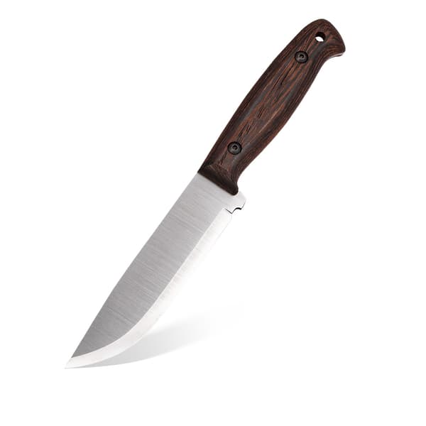 BPS Knives Adventurer Vanera Expeditionskniv med Tändstål - Begränsad Upplaga | 1066 stål Wenge trä svart läderslida