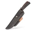 Miniatyrbild 4 av 7: BPS Knives Adventurer Vanera Expeditionskniv med Tändstål - Begränsad Upplaga | 1066 stål Wenge trä svart läderslida