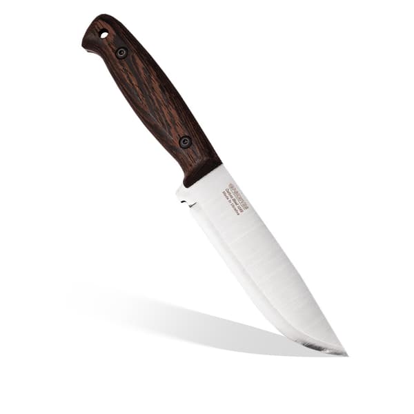 BPS Knives Adventurer Vanera Expeditionskniv med Tändstål - Begränsad Upplaga | 1066 stål Wenge trä svart läderslida