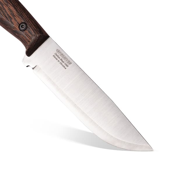 BPS Knives Adventurer Vanera Expeditionskniv med Tändstål - Begränsad Upplaga | 1066 stål Wenge trä svart läderslida