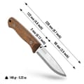 Miniatyrbillede 10 af 11: BPS Knives Bushmate 2.0 fra DBK Bushcraft-kniv med læderskede og optændingskniv