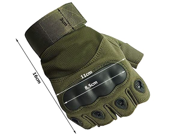 Fingerlösa Taktiska Handskar - Militärhandskar XL