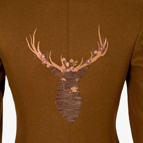 Pasion Morena Hjortebroderet Jakke Brun XL
