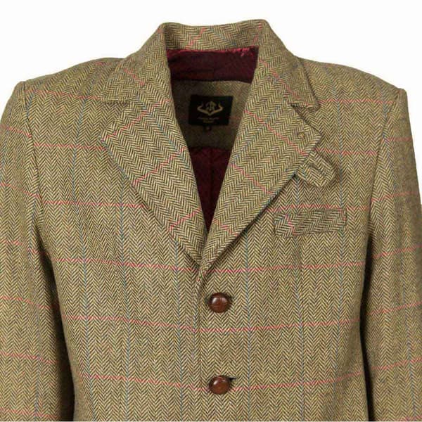 Pasion Morena Vadderad Kavaj Tweed Grönt L