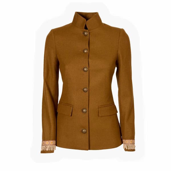 Pasion Morena Deer Embroidered Jakke Brun S