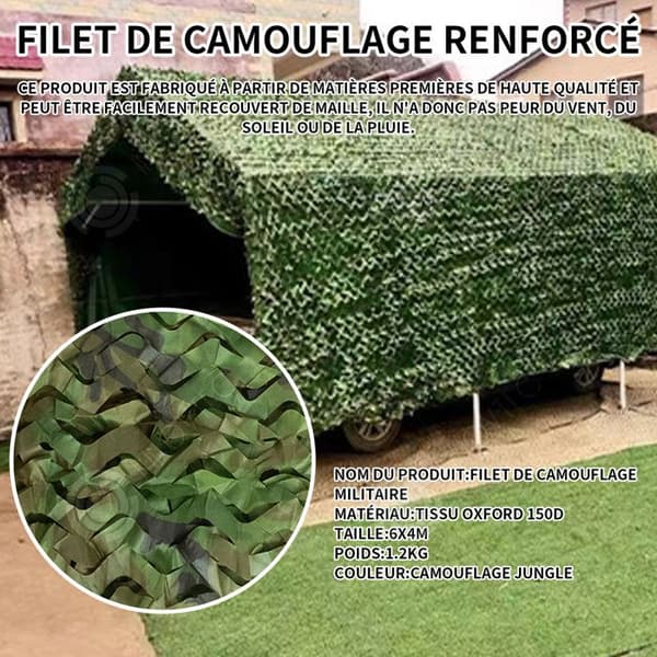 INN Kamouflagenät 6x4m militärt kamouflagenät förstärkt kamouflagenät militärt förstärkt kamouflagenät jungl