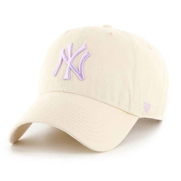 47 Brand Strapback Cap - CLEAN UP New York Yankees naturlig