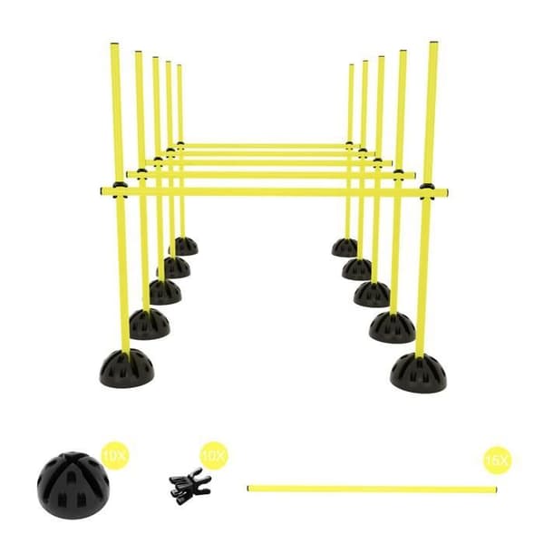 YUENFONG Agility Grid Jump Tangency Kit Agility Obstacle Training Bar Set - Multifunktionellt hindersats