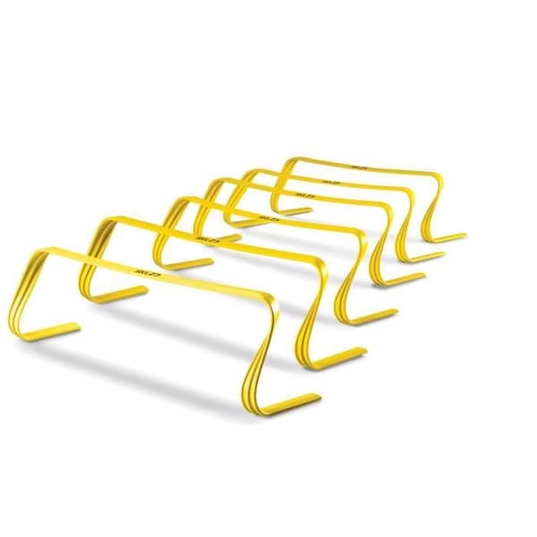 SKLZ häck set om 6 - mycket hållbara flervägshastigheter, smidighet och plyometriska häck - gul