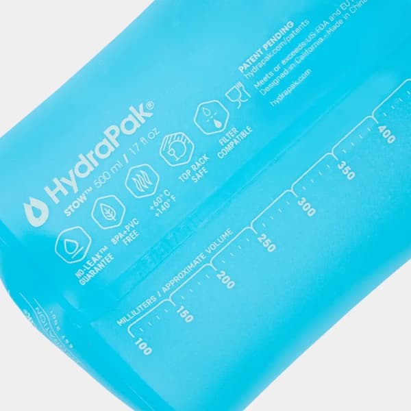 HYDRAPAK STOW 500 ML Malibu Blue, mjuk vattenflaska
