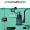 Miniatyrbillede 10 af 11: VONROC Dykpumpe - pumpe - 400W | 8000 l/t - med flyder | max dybde på 5,5 m. | Snavset og rent vand
