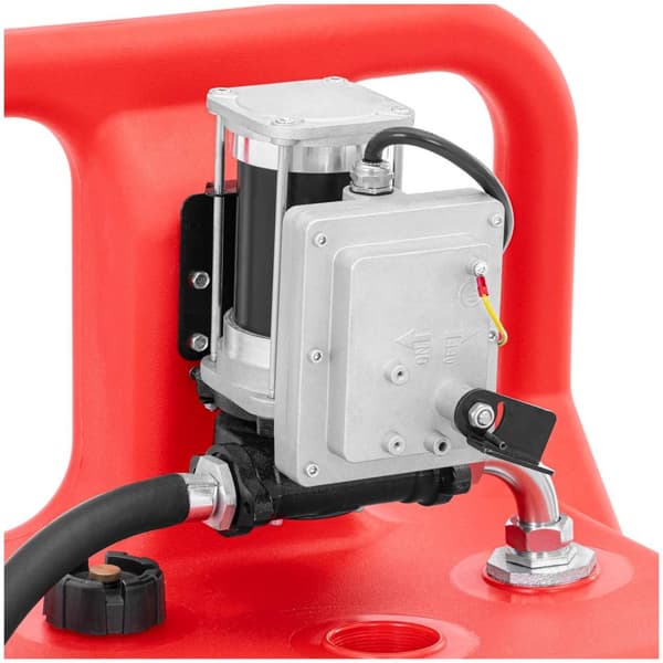 MSW Mobil bensinstation - med elektrisk pump, kran och hjul - 120 l - 62 l/min