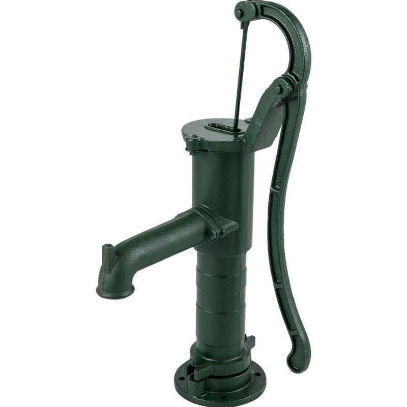 Antik järnhandvattenpump för vattenpump för utomhusbruk på gården - Grön