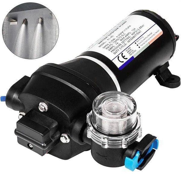 12V 40PSI membranvattenpump med termiskt skydd, lättmonterad, bred applikation