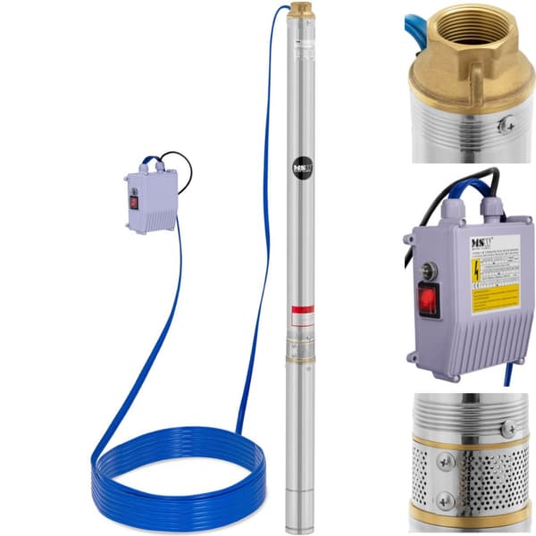 Dykpumpe til dyb brønd STAL 1000 W 3800 l/t op til 85 m