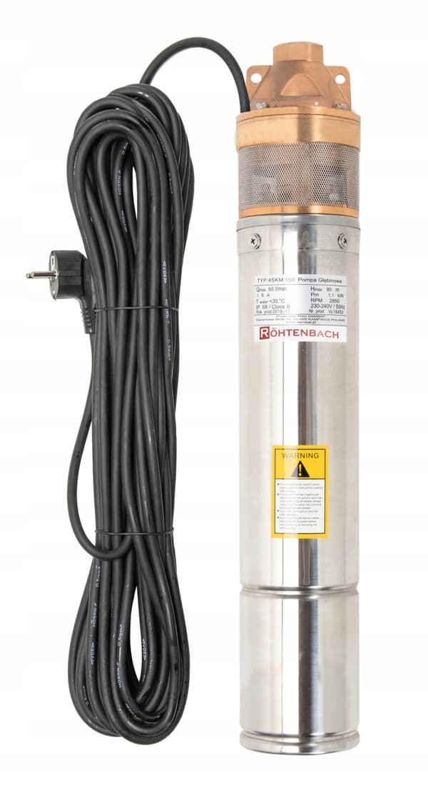 DYBBRØNDSPUMPE 4SKM 150 KABEL 15M 1500W