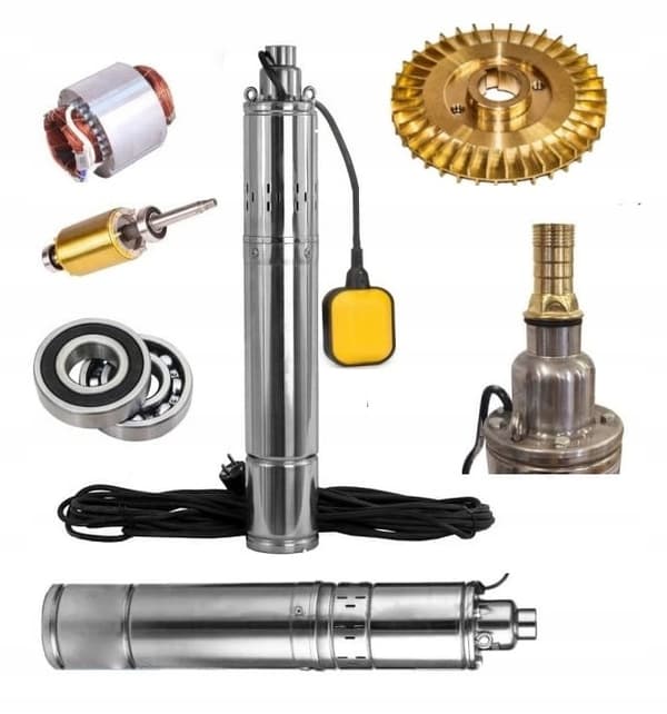 DYBDEPUMP MED FLÅDER 1500W 75M TRYKHYDROFON