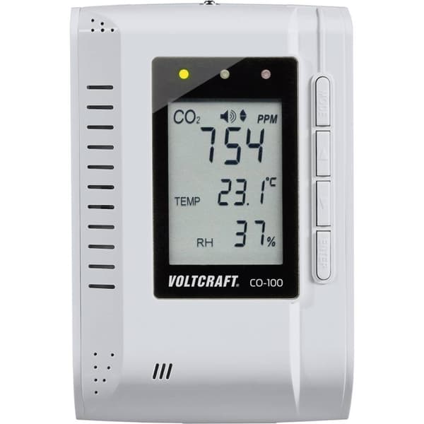VOLTCRAFT CO-100 Koldioxidmätare 0 - 3000 ppm med datalogger, Väggmontering