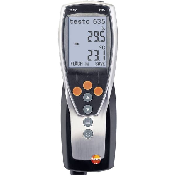 testo 635-1 Hygrometer 0 % rF 100 % rF Daggpunkt-/mögel-varningsdisplay