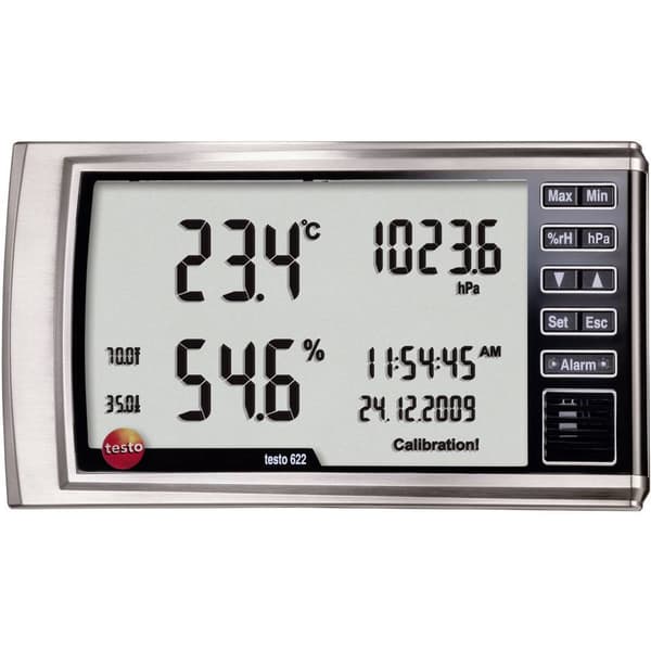 testo 622 Hygrometer 0 % rF 100 % rF Daggpunkt-/mögel-varningsdisplay