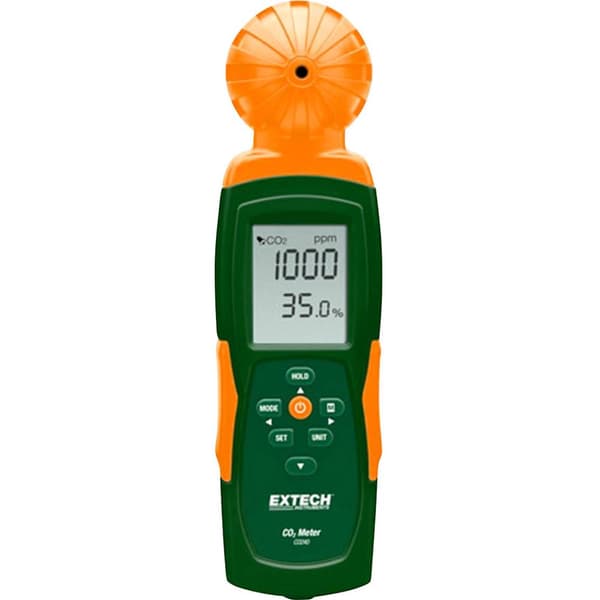 Extech CO240 Koldioxidmätare 0 - 9999 ppm med temperaturmätning, med USB-gränssnitt, med datalogger