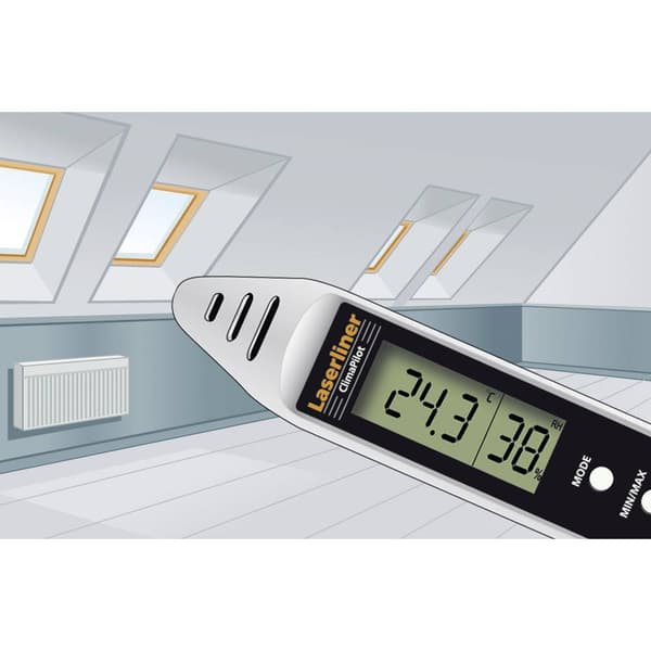 Laserliner ClimaPilot Hygrometer 20 % rF 99 % rF Daggpunkt-/mögel-varningsdisplay