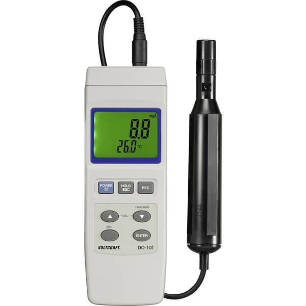 VOLTCRAFT DO-101 Syremätare 0 - 20 mg/L Utbytbar elektrod, med temperaturmätning