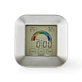 Miniatyrbillede 1 af 6: Nedis KATR105SI Hygrometer Temperatur Meter Time Touch Screen
