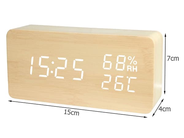 Digital Klocka med LED & Termometer - Väckarklocka