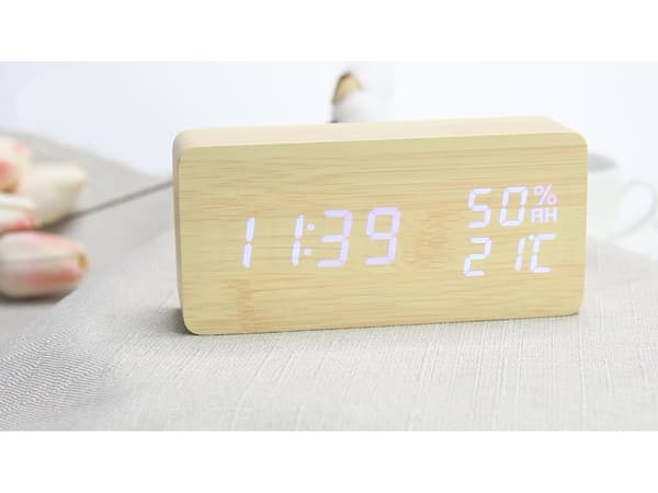 Digital Klocka med LED & Termometer - Väckarklocka