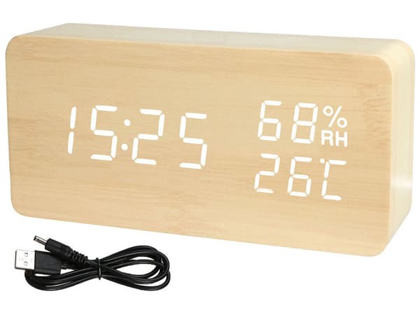 Digital Klocka med LED & Termometer - Väckarklocka