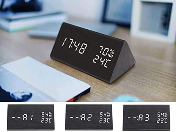 Digital Klocka med LED & Termometer - Väckarklocka