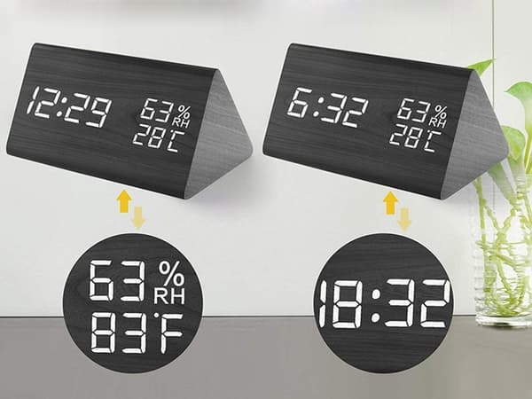 Digital Klocka med LED & Termometer - Väckarklocka