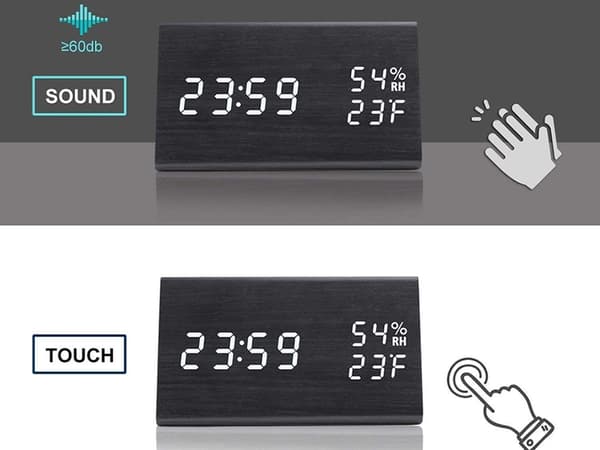 Digital Klocka med LED & Termometer - Väckarklocka