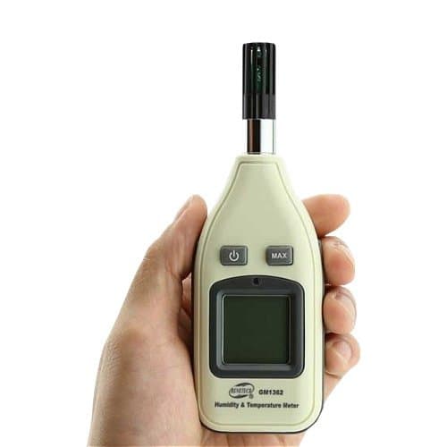SET MED 10 HYGROMETER FUKTIGHETSMÄTARE TEMP.