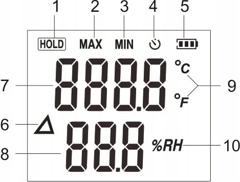 HYGROMETER FUKTIGHETSMÄTARE LCD FUKTIGHET OCH LUFTTEMPERATURMÄTARE